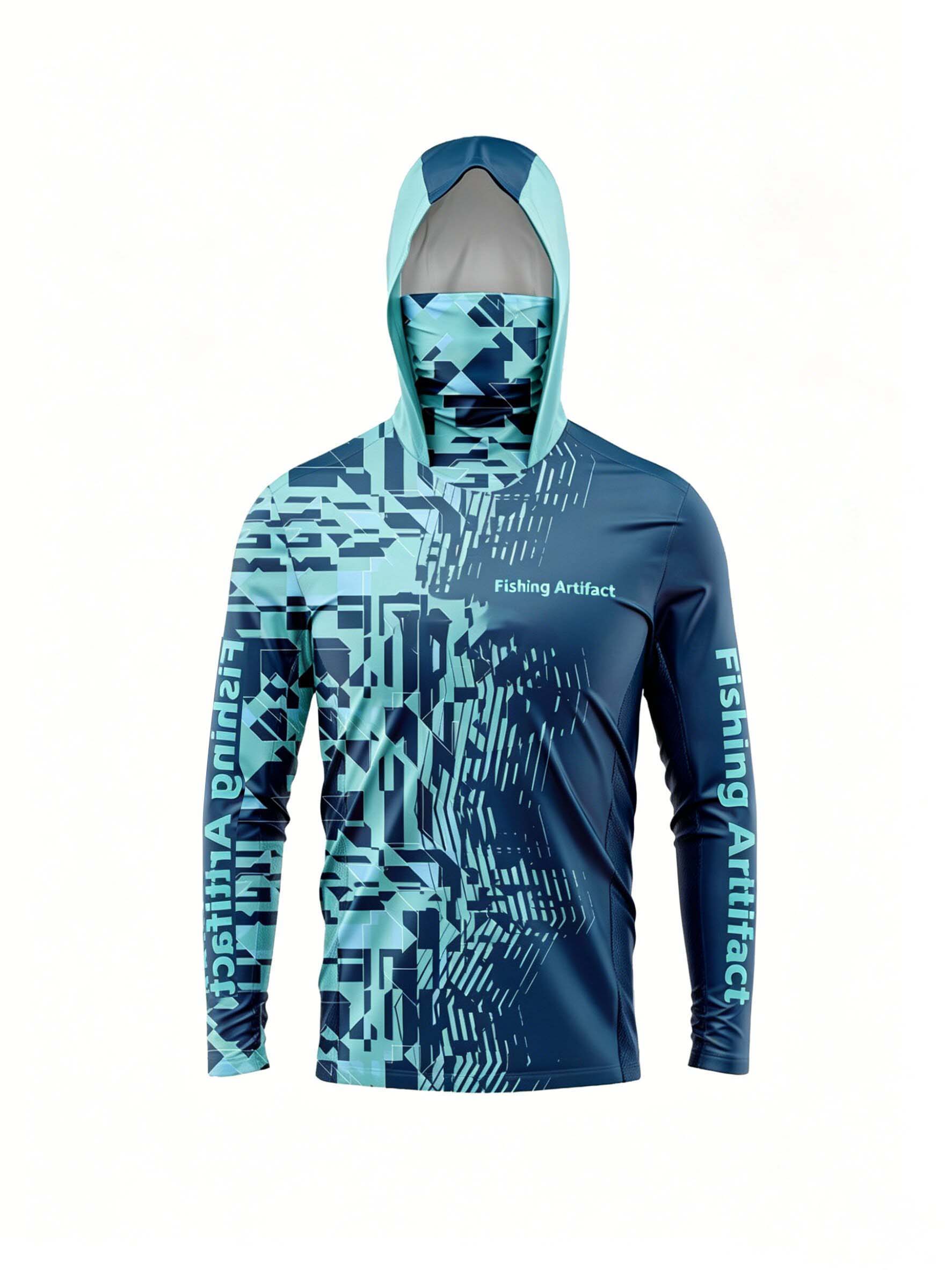 Fishing Mask Sun Protection - Męska letnia bluza z kapturem do