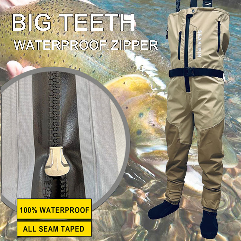 Fishing Pants Waterproof - Oddychające, mocne kombinezony wędkarskie z zamkiem