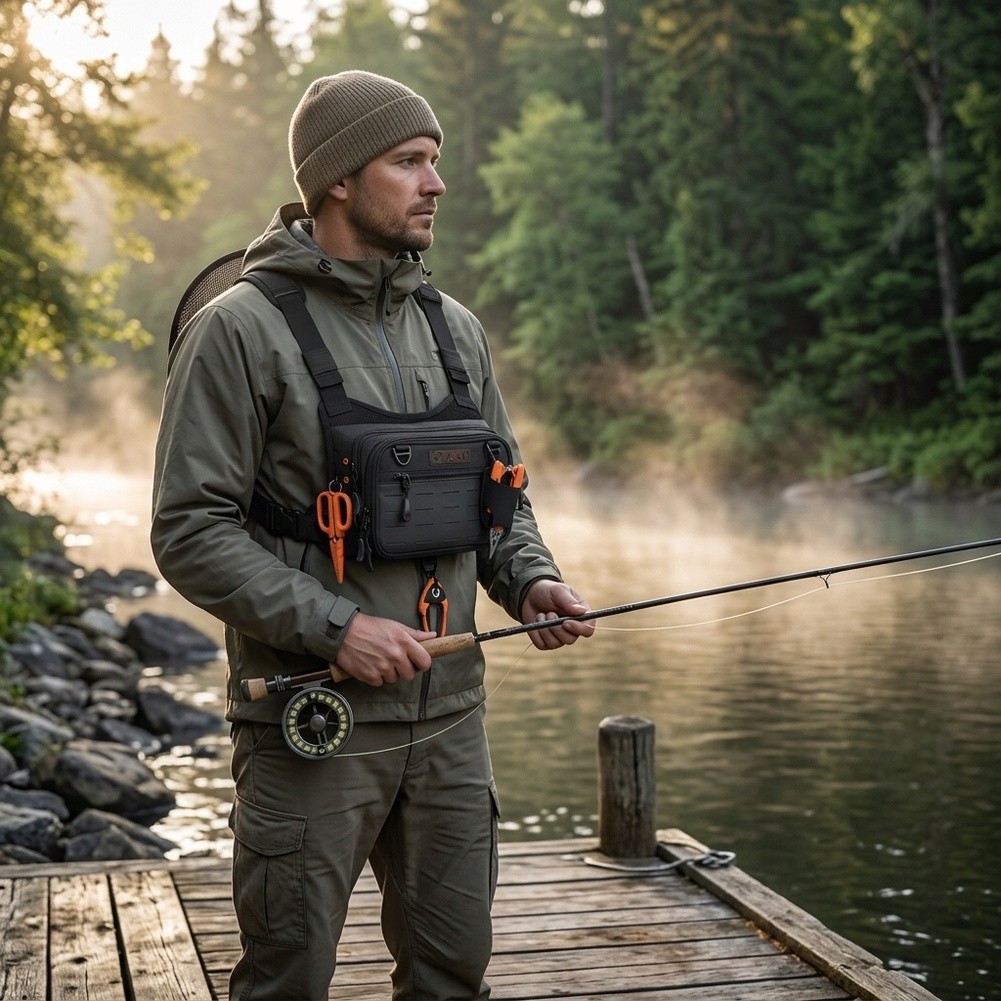Plecak-szlafrok do wędkowania  – Fishing Vest recenzja i cena