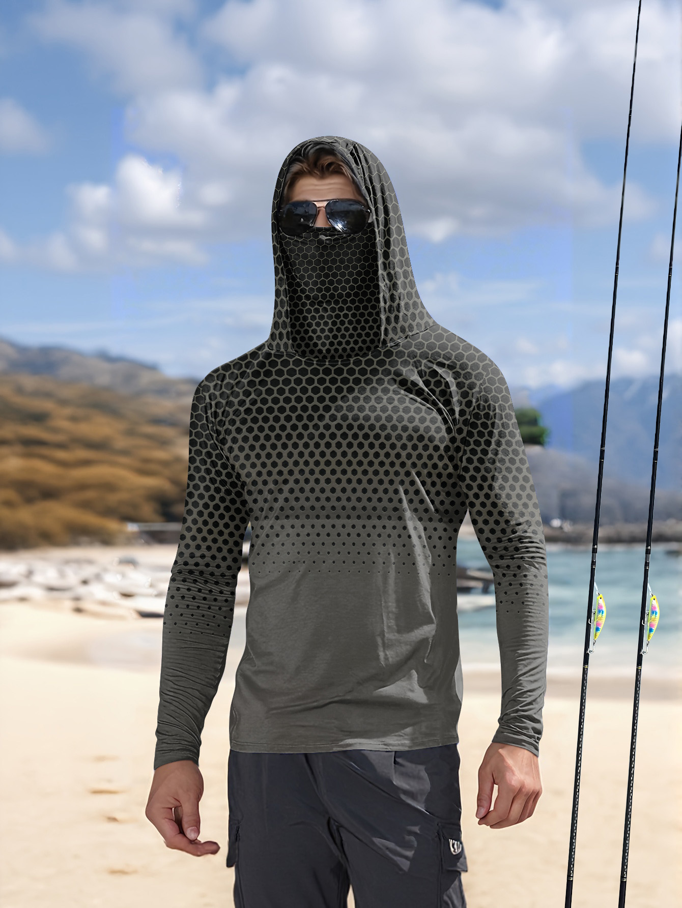 Męska letnia koszulka wędkarsk – Fishing Mask Sun Protection recenzja i cena